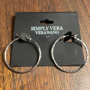 3/$30 Simply Vera Vera Wang Silver Hoops